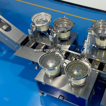 11 Vibration Bowls Counting Packing Machine with Collar Former and Inclined Bucket Conveyor-Hardware Parts (8)