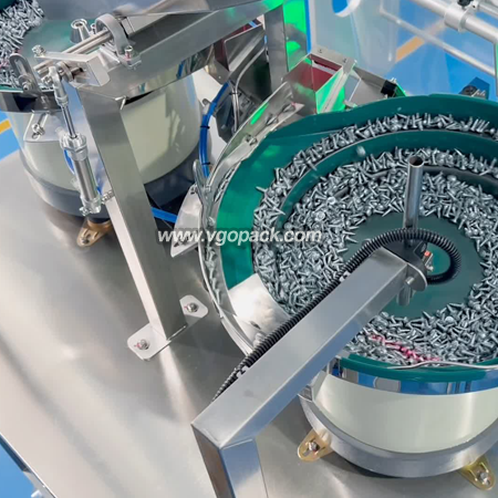 2 Bowl Hardware Counting Packing Machine with Single Bucket Elevator-Self Tapping Screw (5)