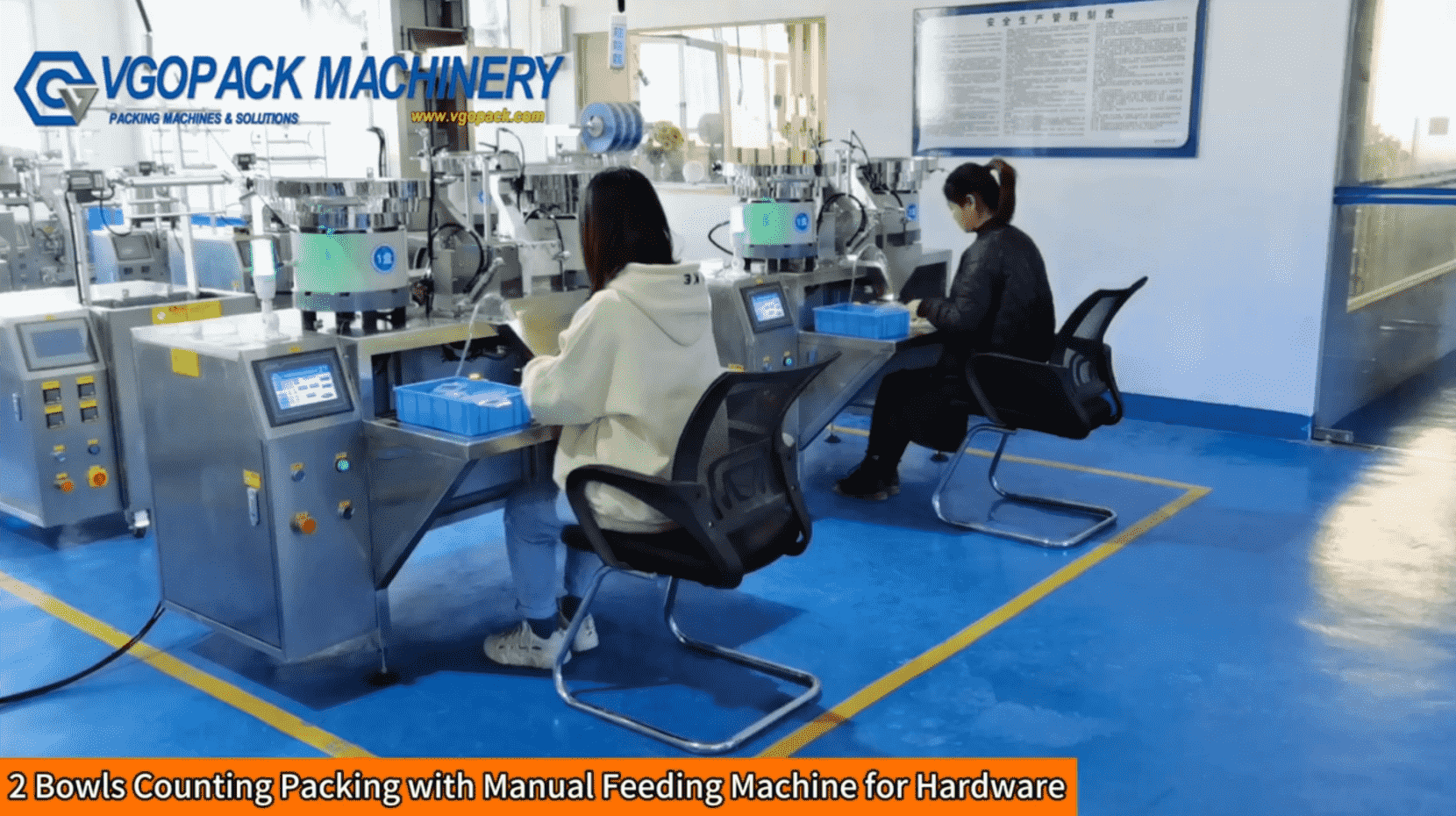 2 Bowls Automatic with Manual Bagging Machine for Plastic Parts