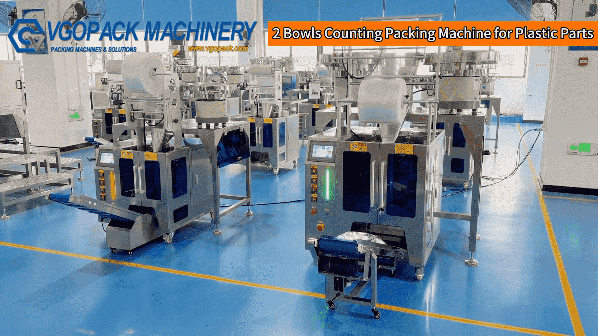 2 Bowls Counting Packing Machine for Plastic Parts