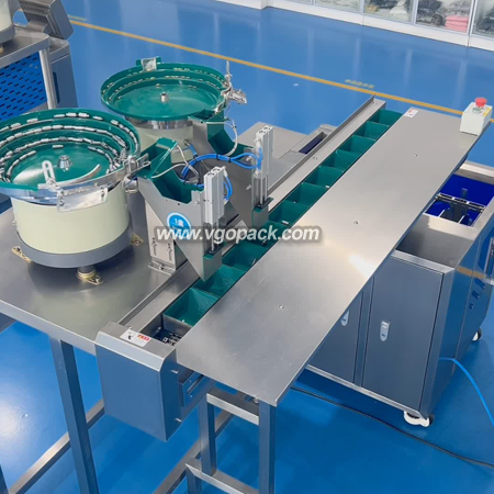 2 Bowls Premade Bag Counting Packing Machine with Manual Feeding Bucket Conveyor -Hardware Parts (3)