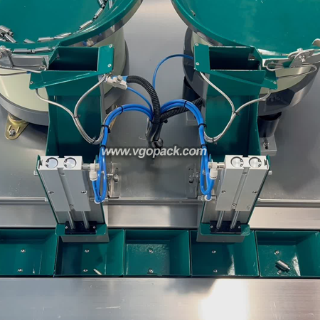 2 Bowls Premade Bag Counting Packing Machine with Manual Feeding Bucket Conveyor -Hardware Parts (6)