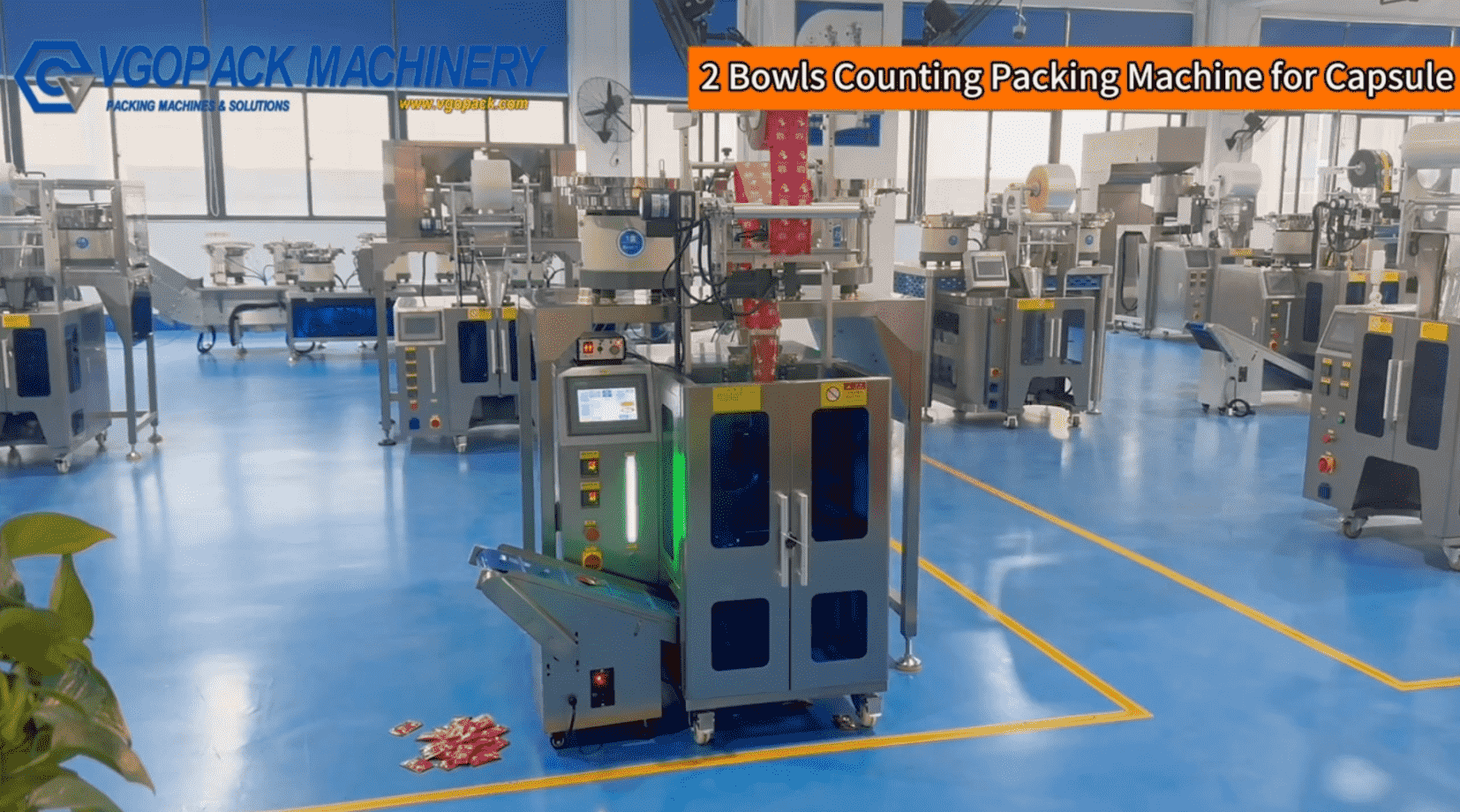 2 Vibration Bowls Counting Packing Machine for Capsule