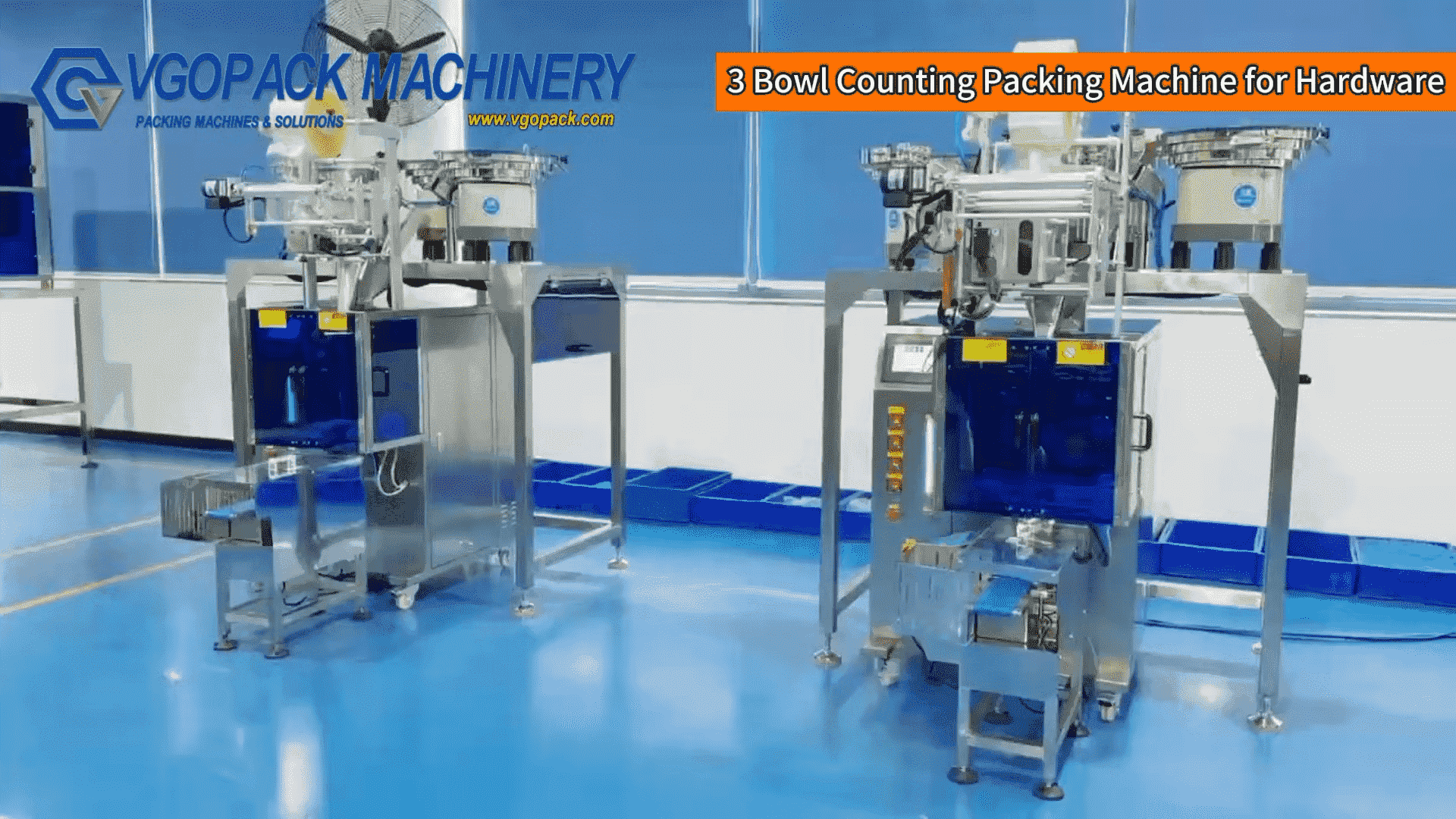 3 Bowl Hardware Connector Packing Machine | Automatic Counting & Packaging