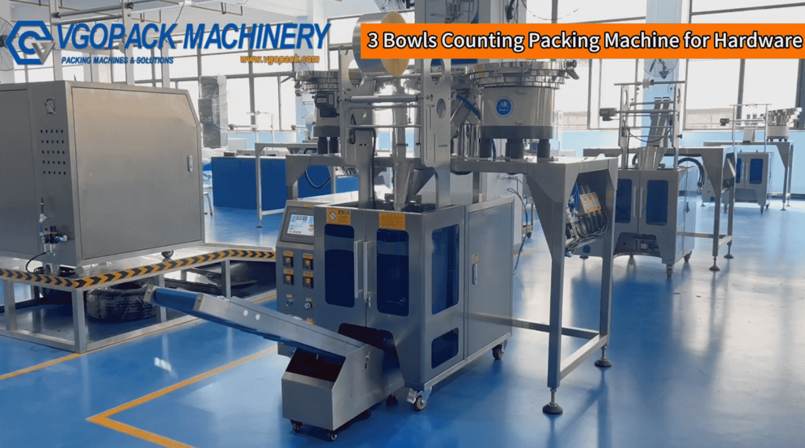 3 Bowls Counting Packing Machine for Air Nozzle