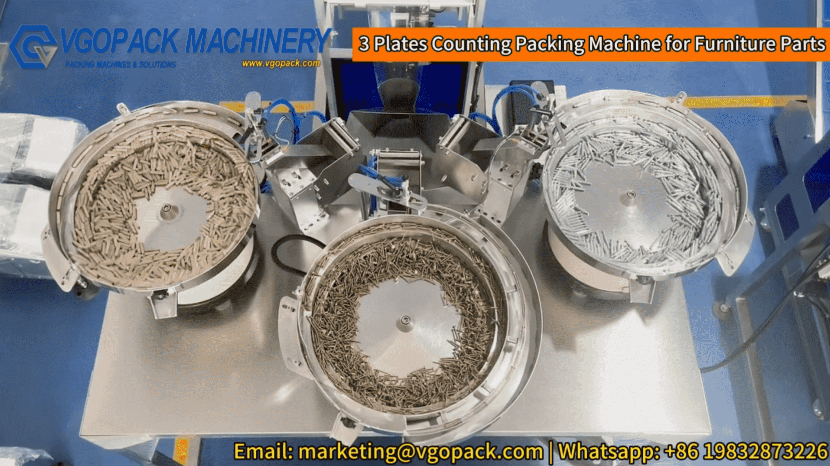 3 Plates Counting Packing Machine for Furniture Parts