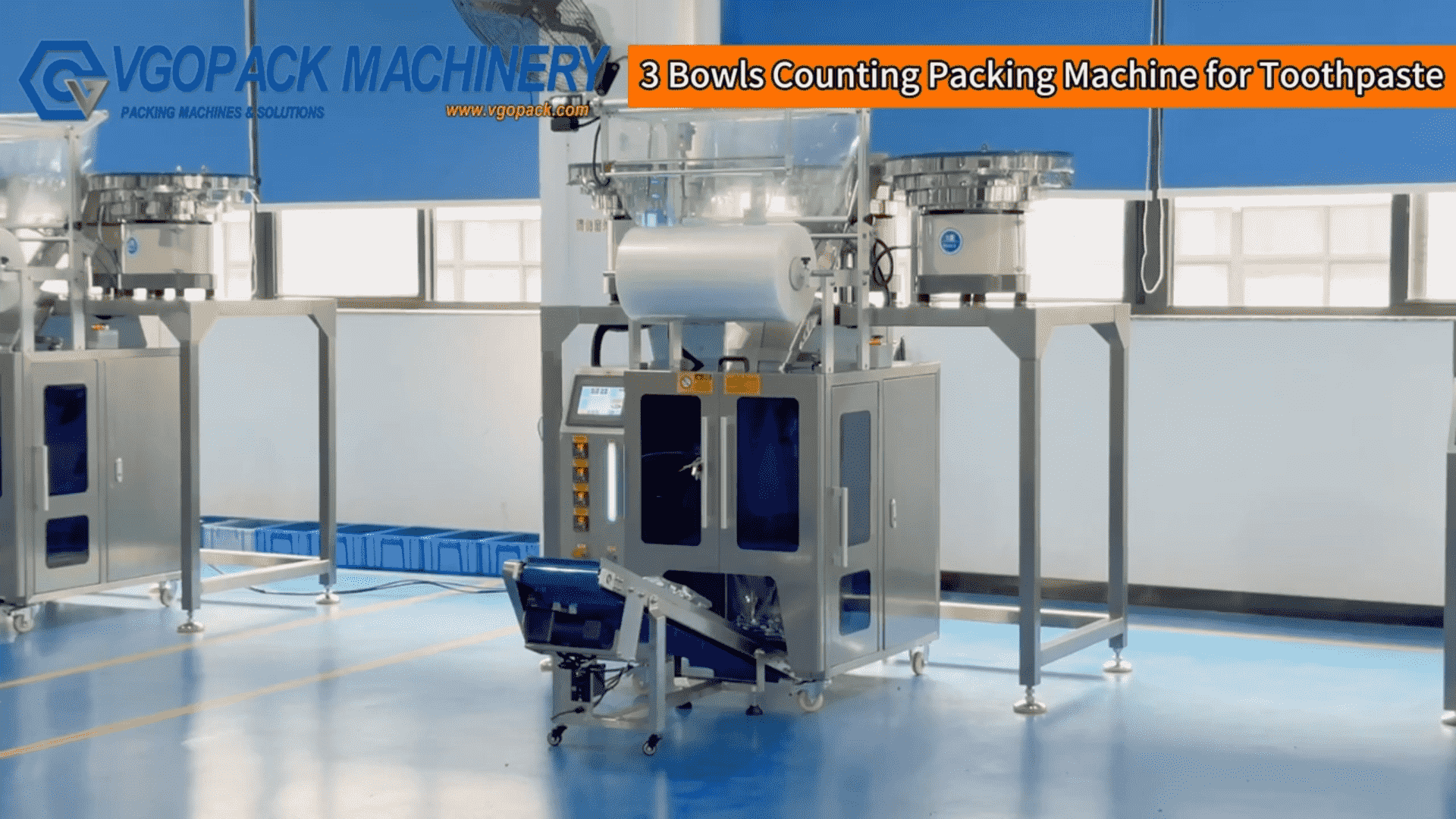 3 Vibration Bowls Automatic Counting Packing Machine for Multi-Pack Toothpaste Tube