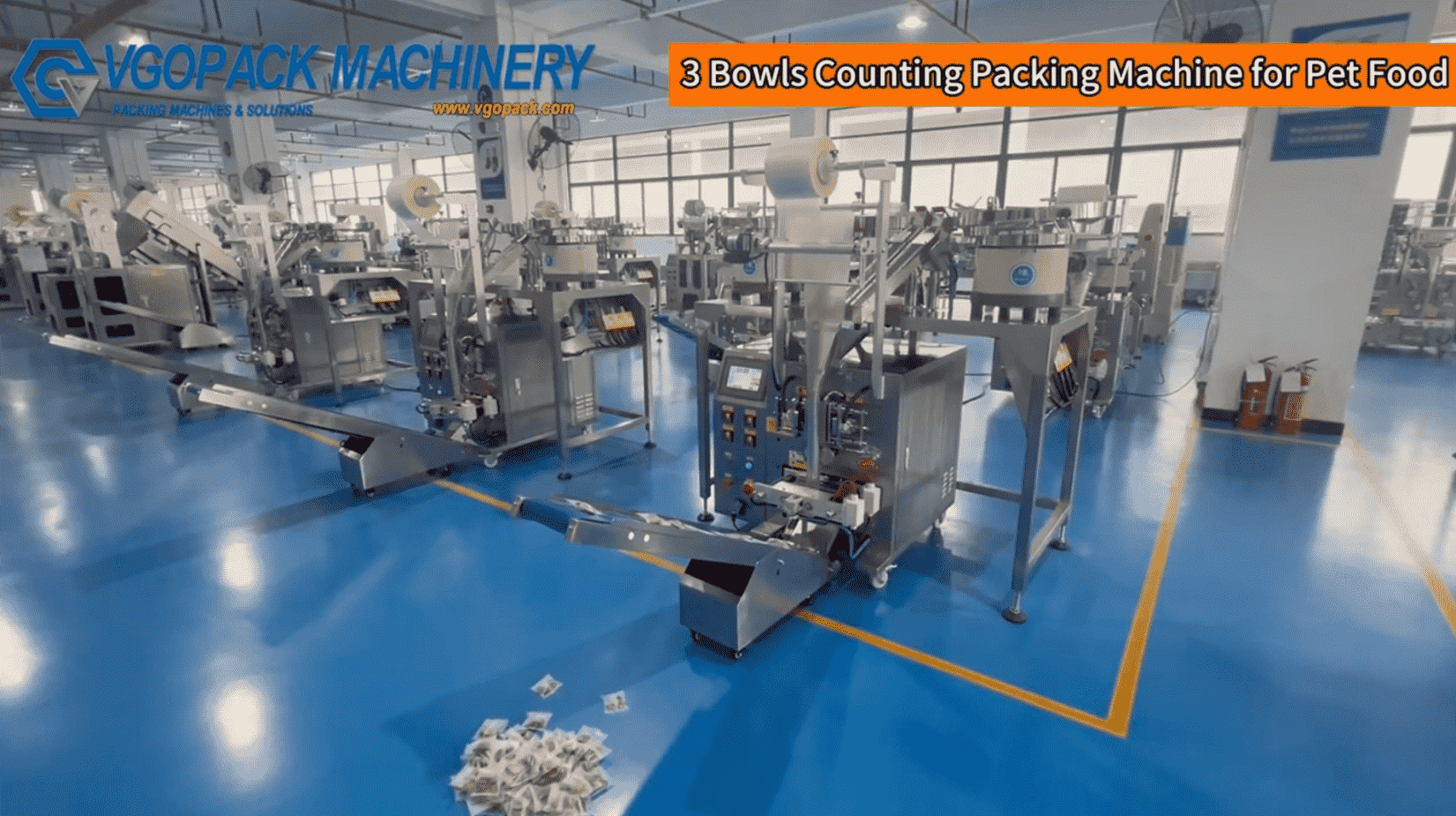 3 Vibration Bowls Counting Packing Machine for Pet Food
