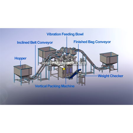 4 Bowl Counting Packing Machine with Inclined Belt Conveyor-Plastic Fitting (11)