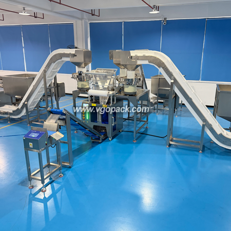 4 Bowl Counting Packing Machine with Inclined Belt Conveyor-Plastic Fitting (7)