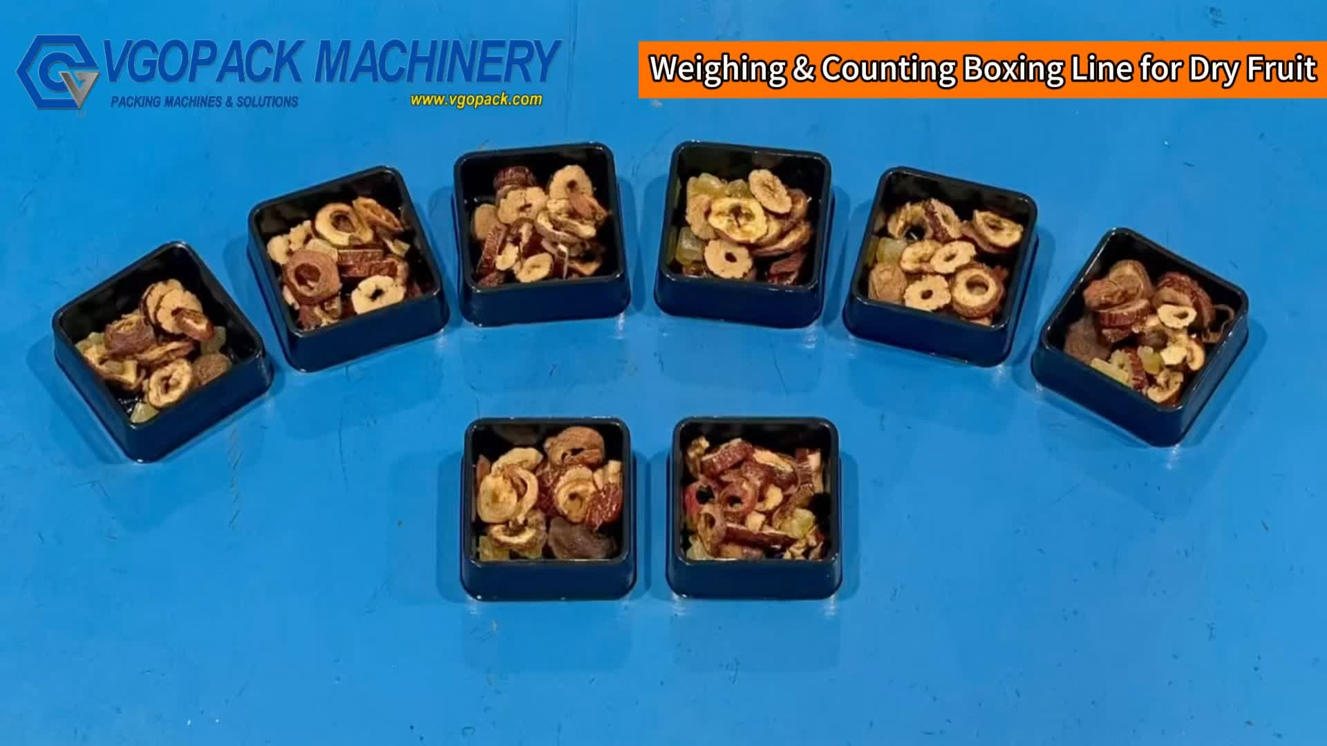 Dry Fruits | Boxes | 4 Heads Electronic Weigher Weighing & Single Bowl Counting Cartoning Line