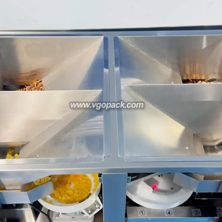 4 Heads Electronic Weigher Weighing & Single Bowl Counting Cartoning Line-Dry Fruits (4)