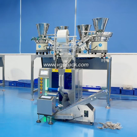 4 Vibrating Bowls Counting Packing Machine with Hopper-Hardware (1)