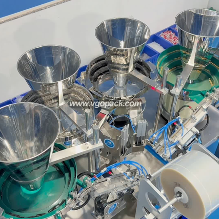 4 Vibrating Bowls Counting Packing Machine with Hopper-Hardware (5)