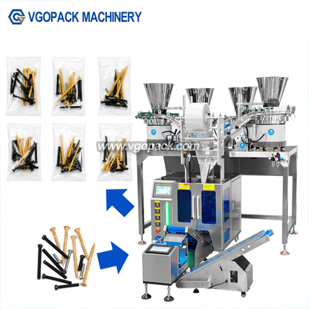 4 Vibrating Bowls Counting Packing Machine with Hopper-Hardware (6)