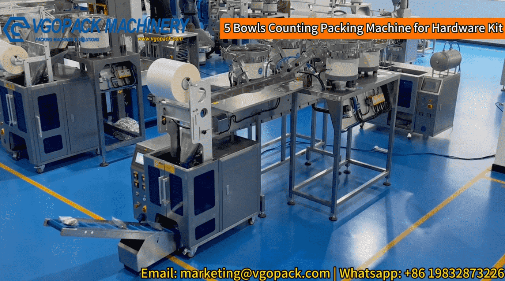 5 Bowls Counting Packing Machine with Bucket Conveyor for Hardware Kit
