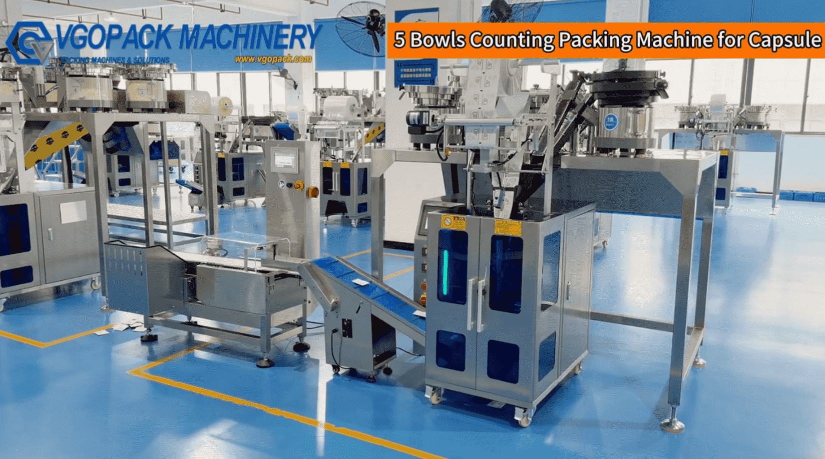 5 Vibration Bowls Counting Packing Machine for Capsule