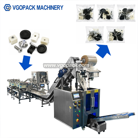 6 Bowls Counting & 2 Heads Weighing Packing Machine with Bucket Conveyor-Hardware (7)
