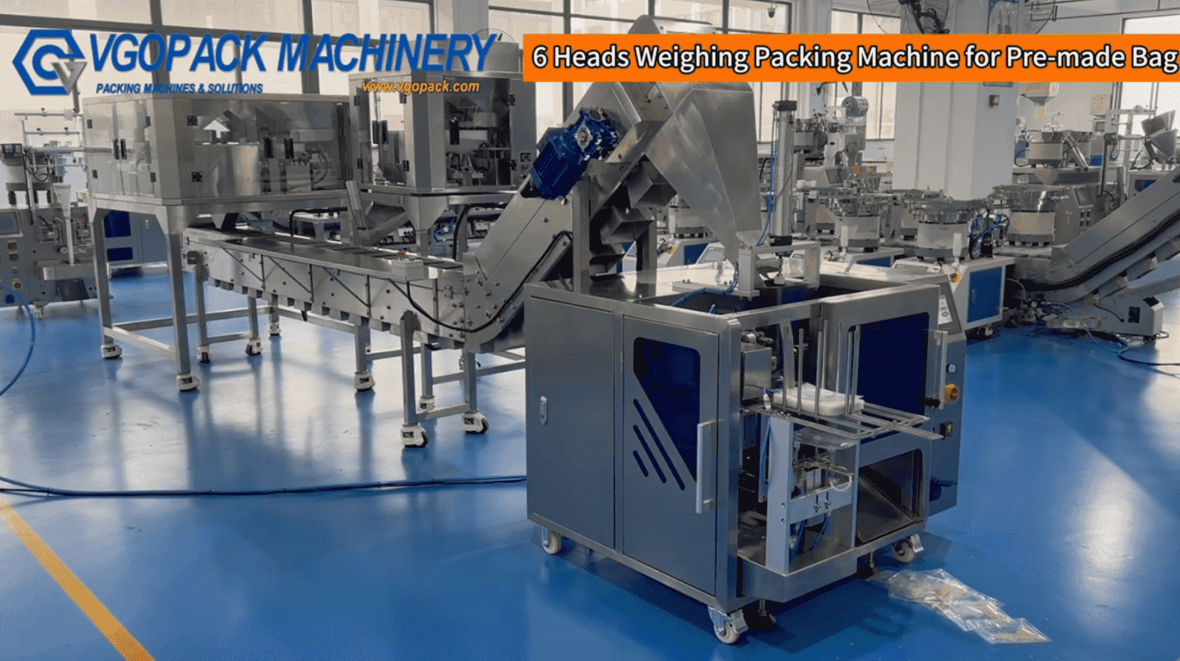 6 Heads Weighing Packing Machine for Grain Pre-made Pouch