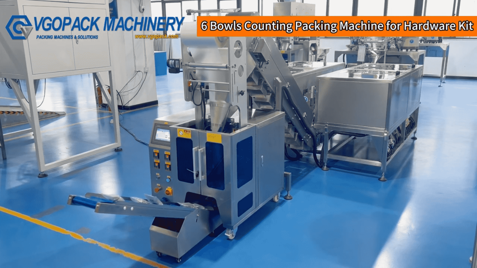 6 Vibration Bowls Automatic Counting Packing Machine with Noise Cover for Hardware Kit