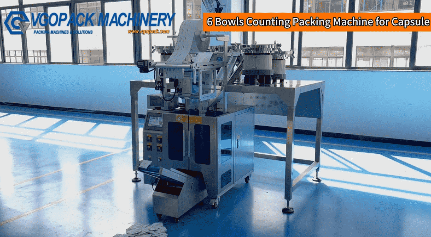 6 Vibration Bowls Counting Packing Machine for Capsule