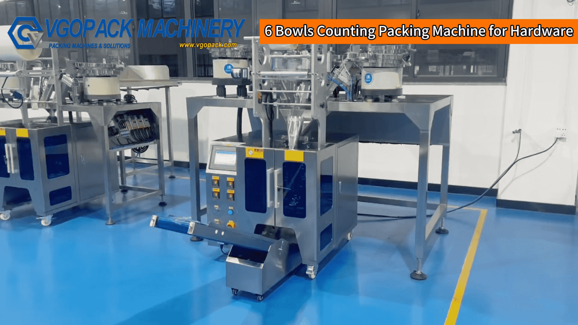 6 Vibration Bowls Counting Packing Machine for Hardware Linked Bag