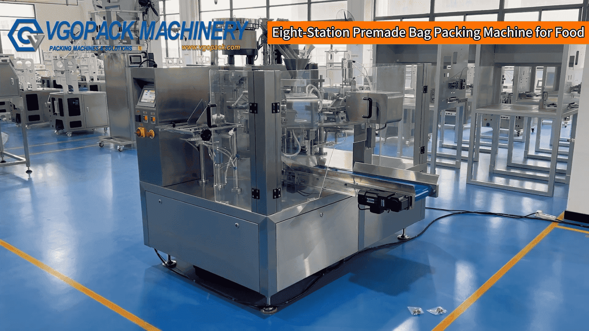8 Station Rotary Premade Pouch Packing Machine | Automatic Food Packaging
