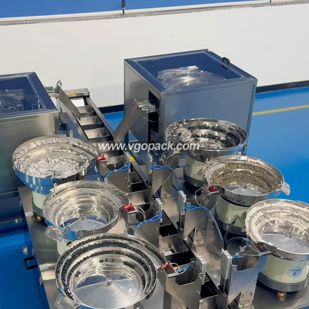 8 Vibration Bowls Automatic Counting Cartoning Boxing Line-Hardware (7)