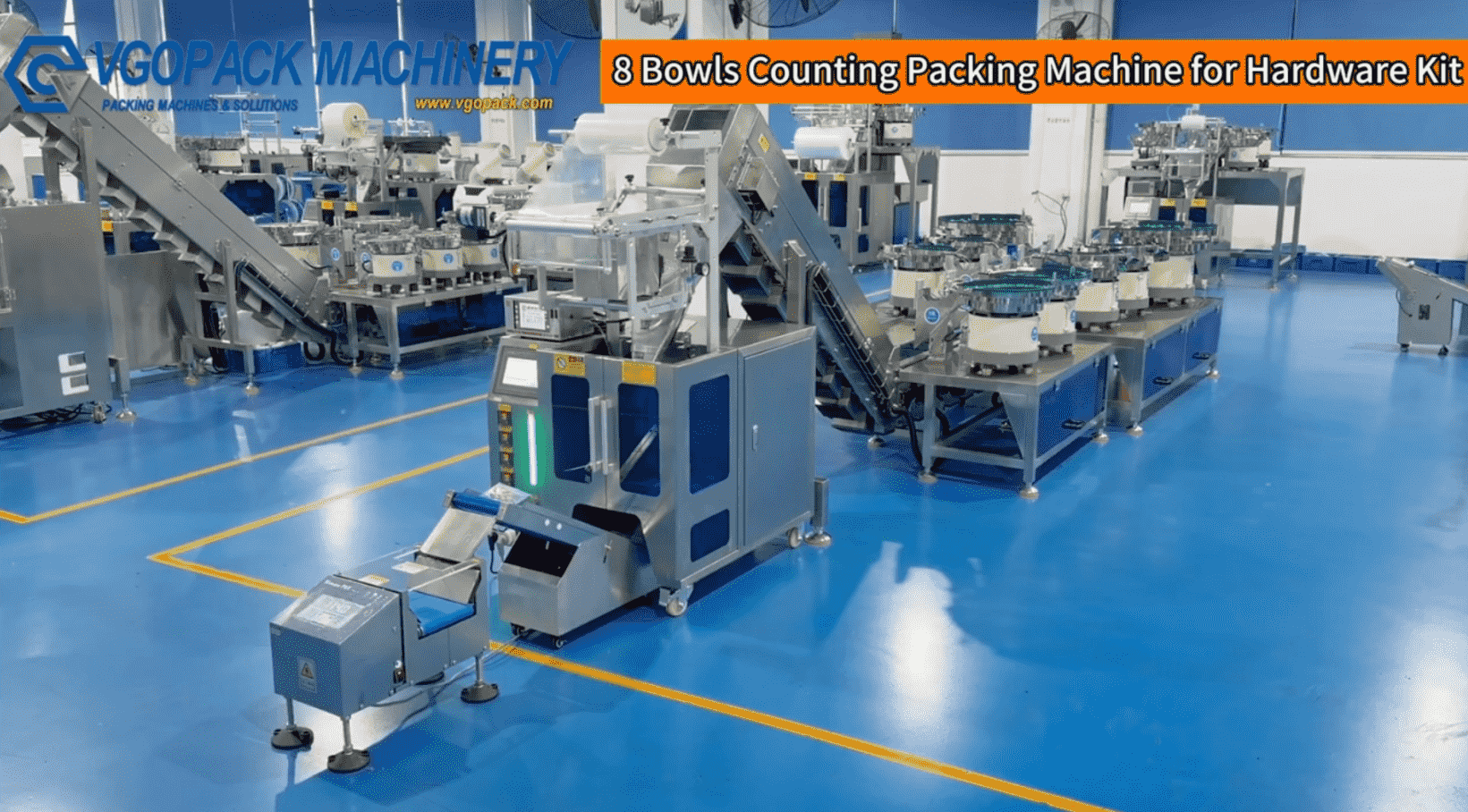 8 Vibration Bowls Counting Packing Machine for Hardware Kit