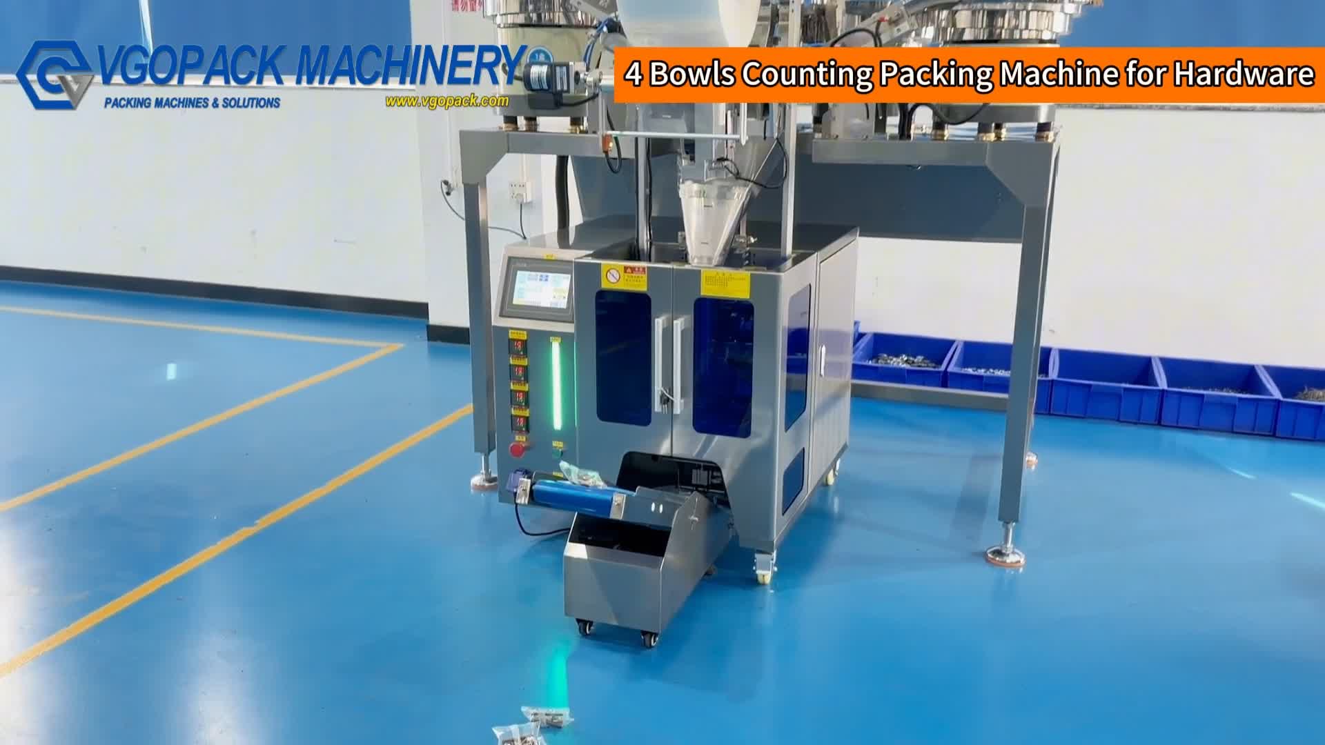 Hardware | Pliiow Bag | 4 Vibration Bowls Counting Packing Machine