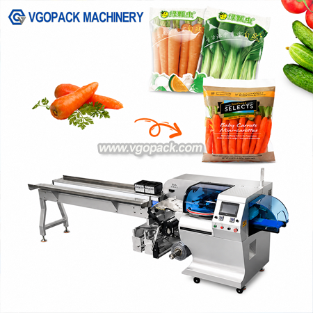 Horizontal Bottom Film Flow Pack Machine for Pillow Bag
