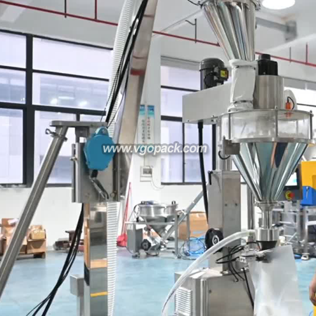 Semi Automatic Packing Machine with Inclined Screw Conveyor and Sealing Machine-Powder 80L (3)