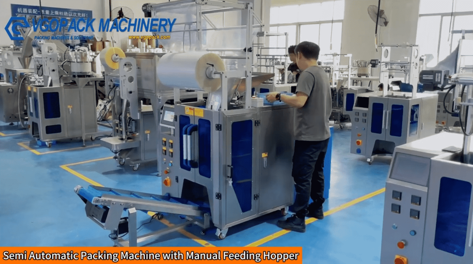 Semi Automatic Packing Machine with Manual Feeding Hopper for Hardware Parts