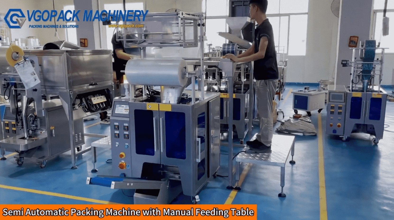 Semi Automatic Packing Machine with Manual Feeding Table for Nuts