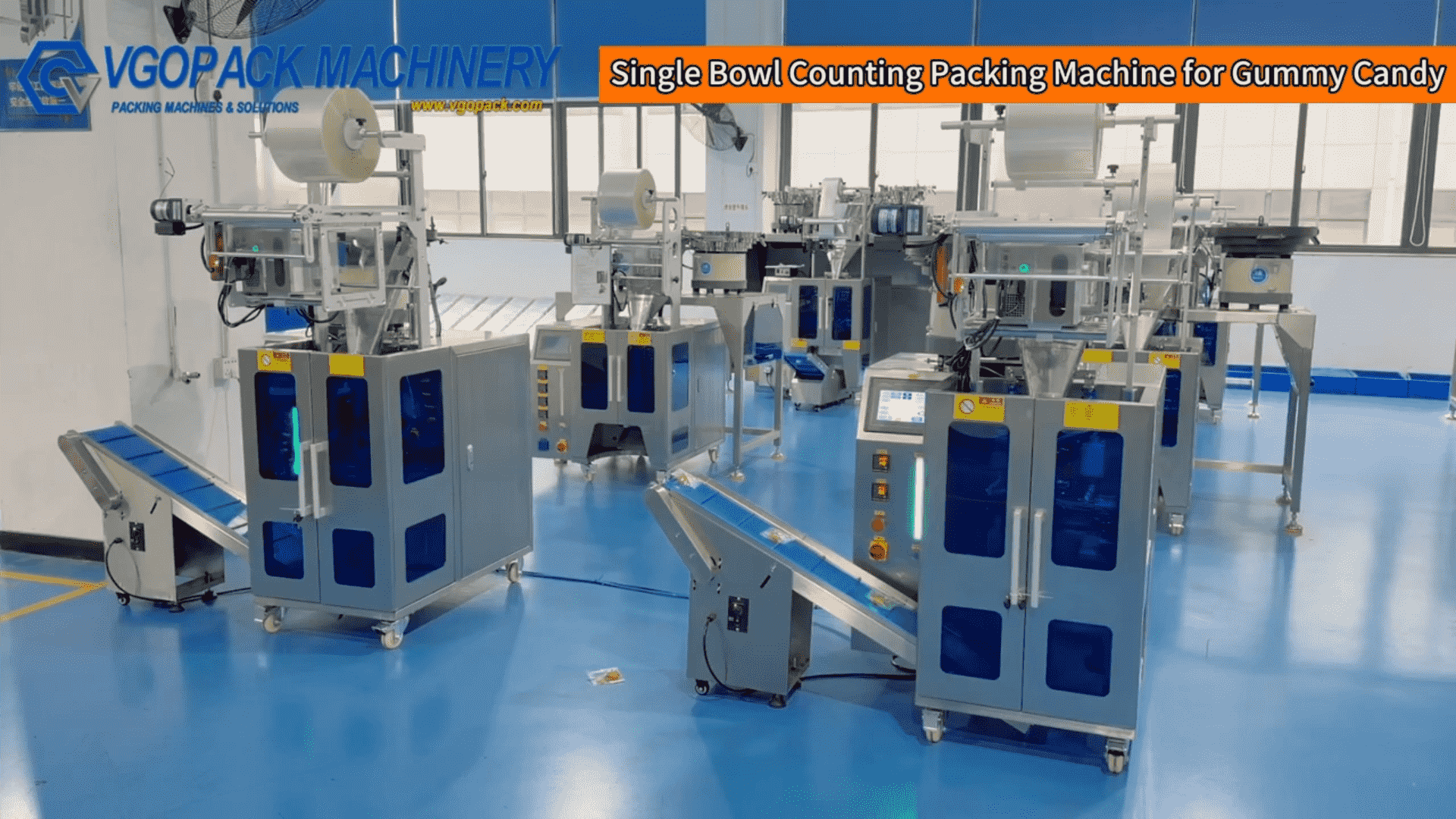 Single Bowl Counting Packing Machine for Gummy Candy 3-side Seal Bag Packaging