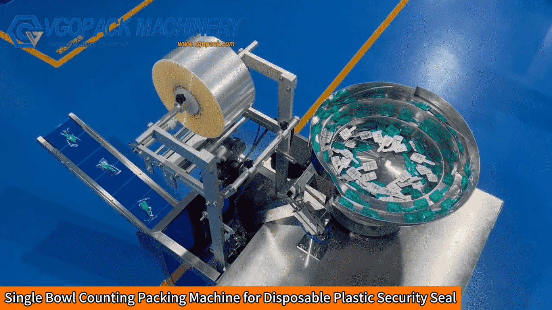Single Vibration Bowl Counting Packing Machine for Disposable Plastic Security Seal