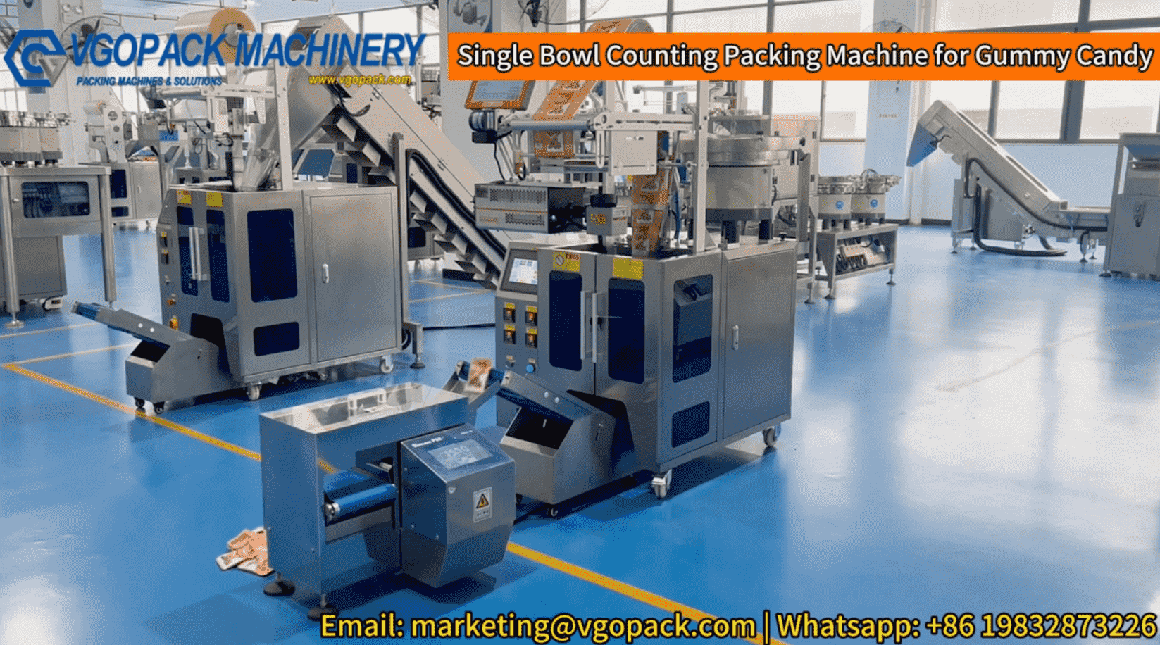 Single Vibration Bowl Counting Packing Machine for Gummy Candy