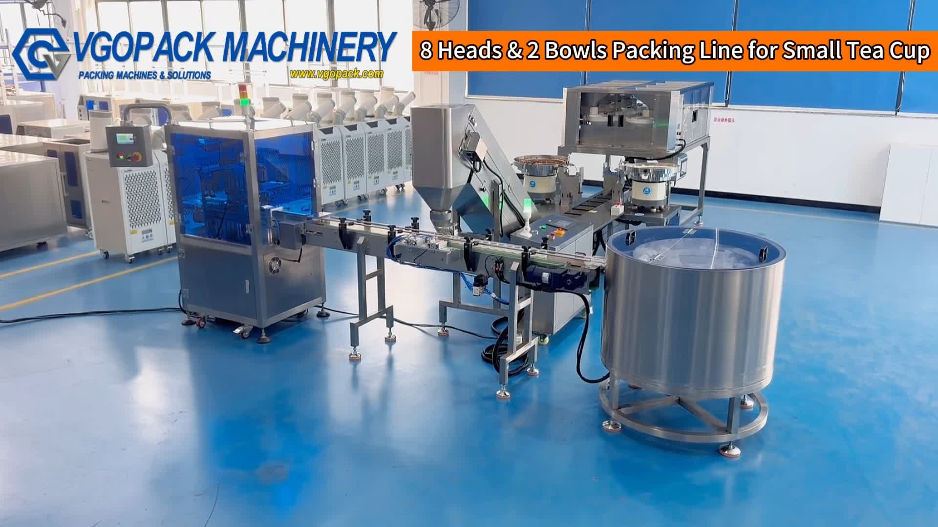 Tea |Small Tea Cup | 8 Bowls Weighing & 2 Bowls Counting System Packing Line
