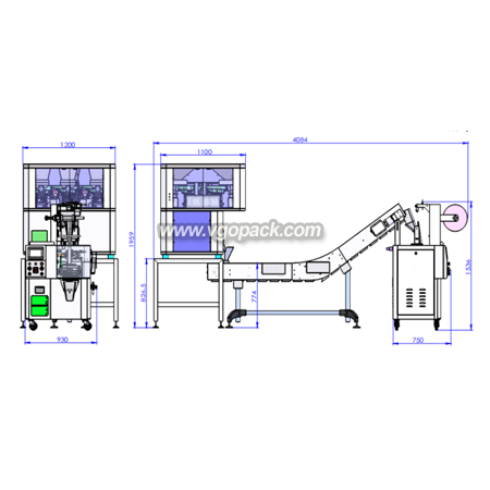 Triangle Bag Weighing Packing Machine with Manual Feeding Bucket-Tea (3)
