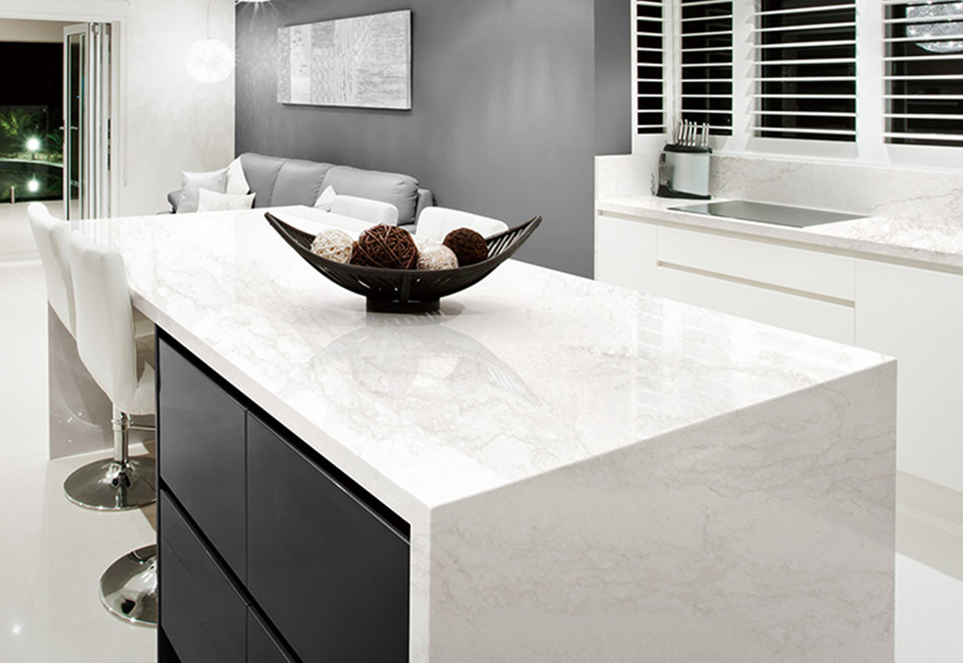 White Quartz Countertops Kitchen