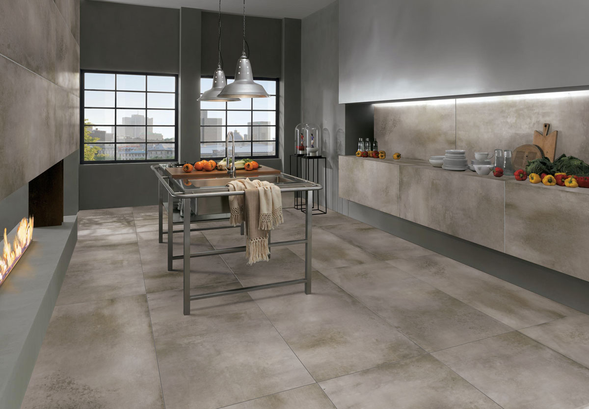 grey kitchen tiles