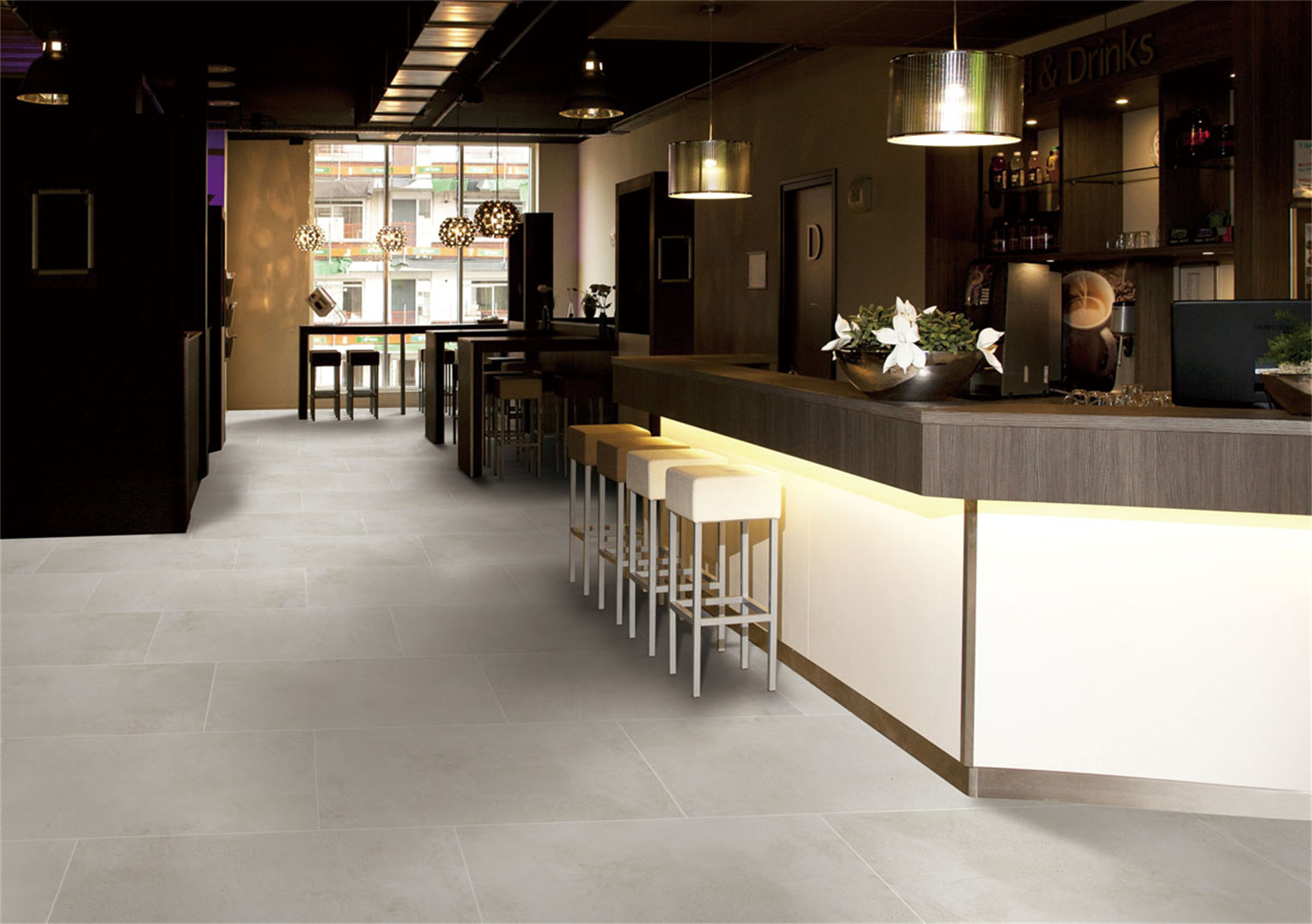 grey porcelain floor tiles