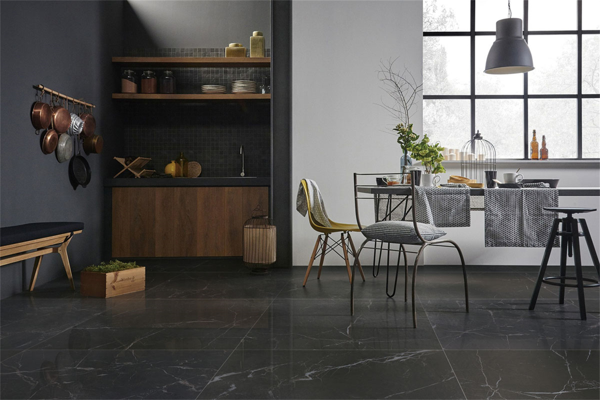 porcelain tile flooring