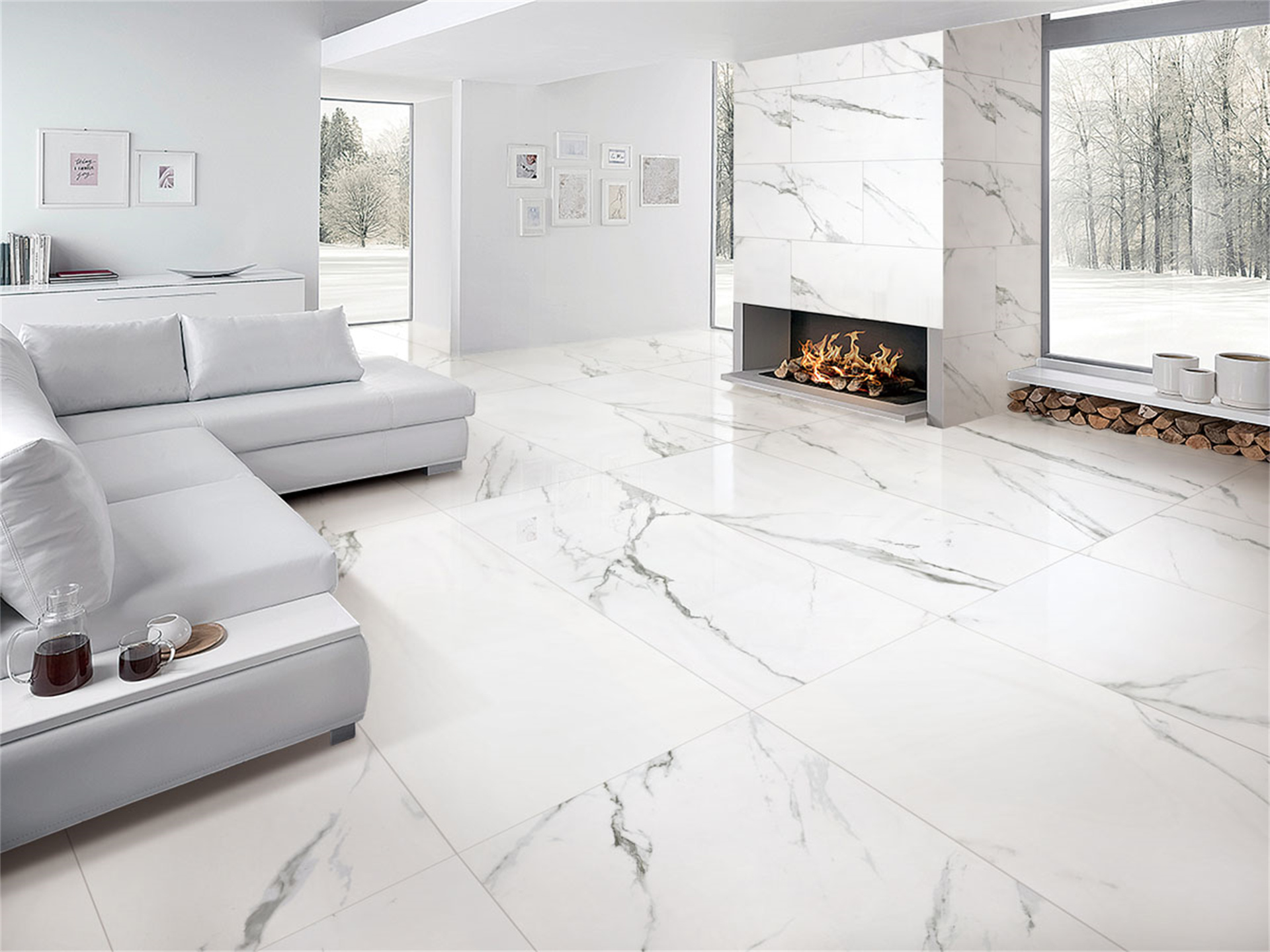 porcelain tile flooring