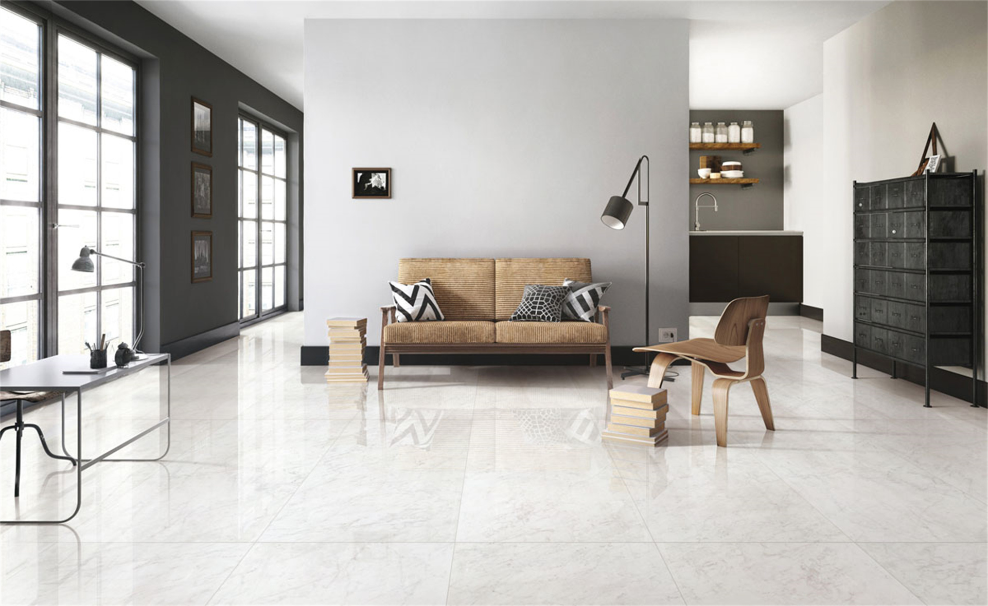 carrara porcelain tile