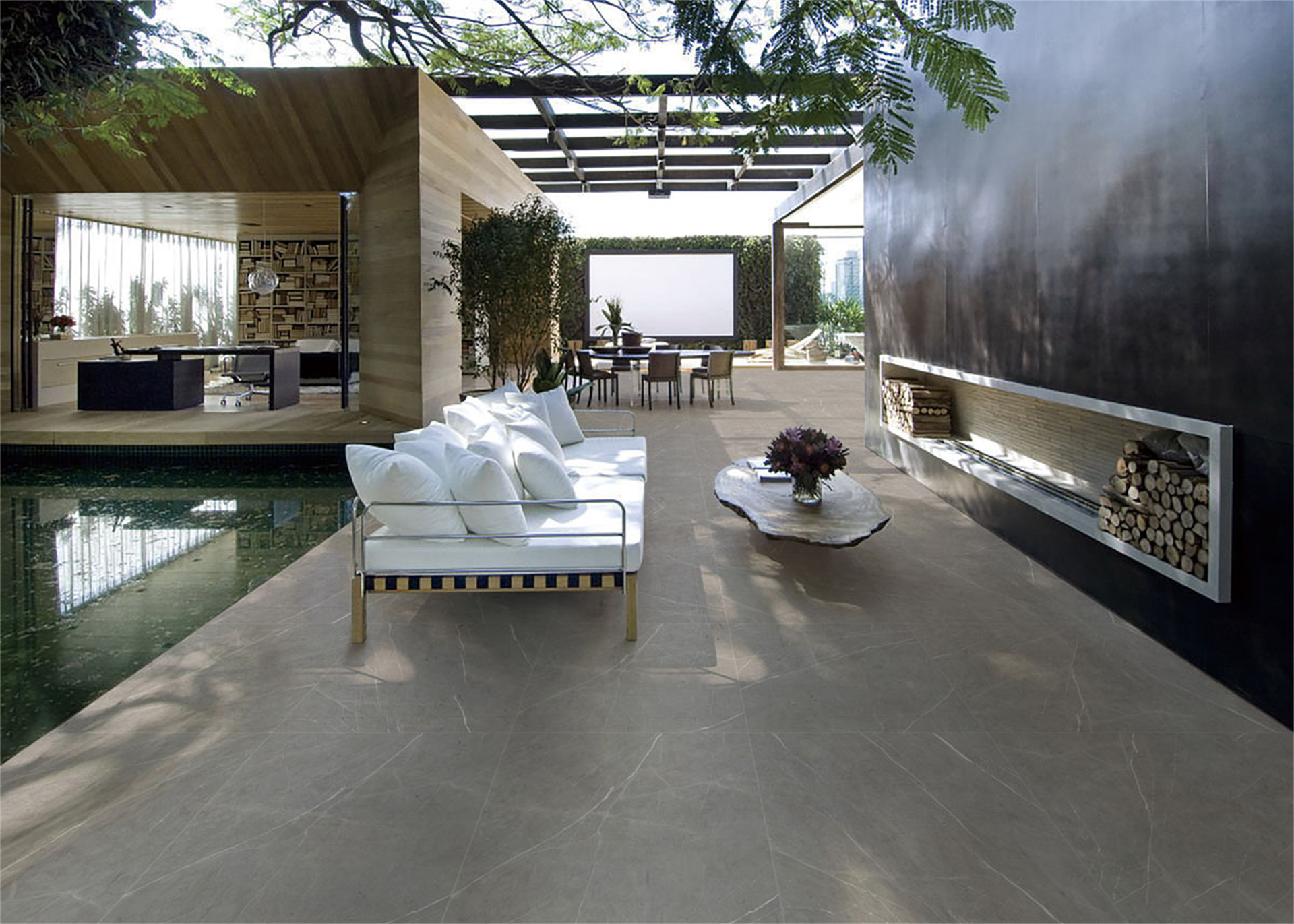 porcelain tile flooring