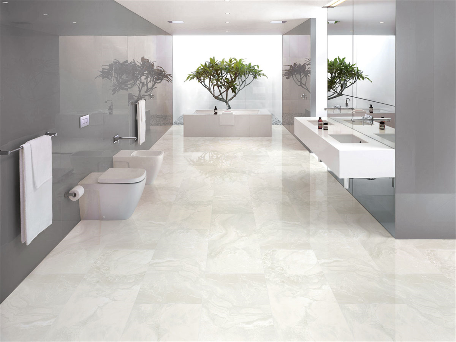 porcelain tile flooring