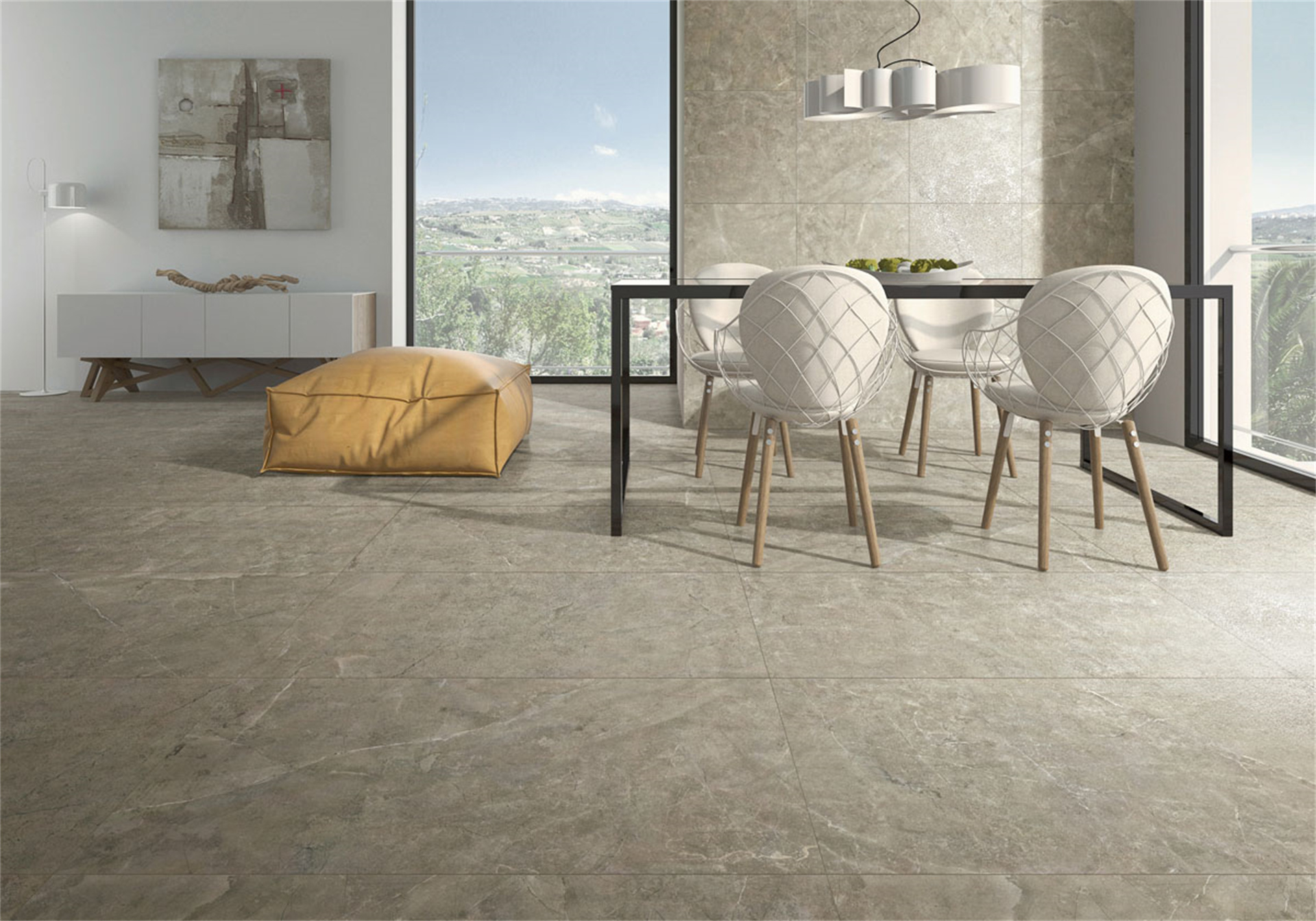 grey porcelain floor tiles