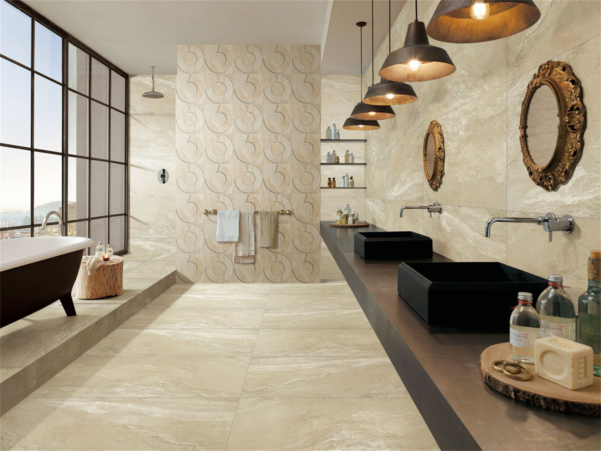 porcelain tile flooring