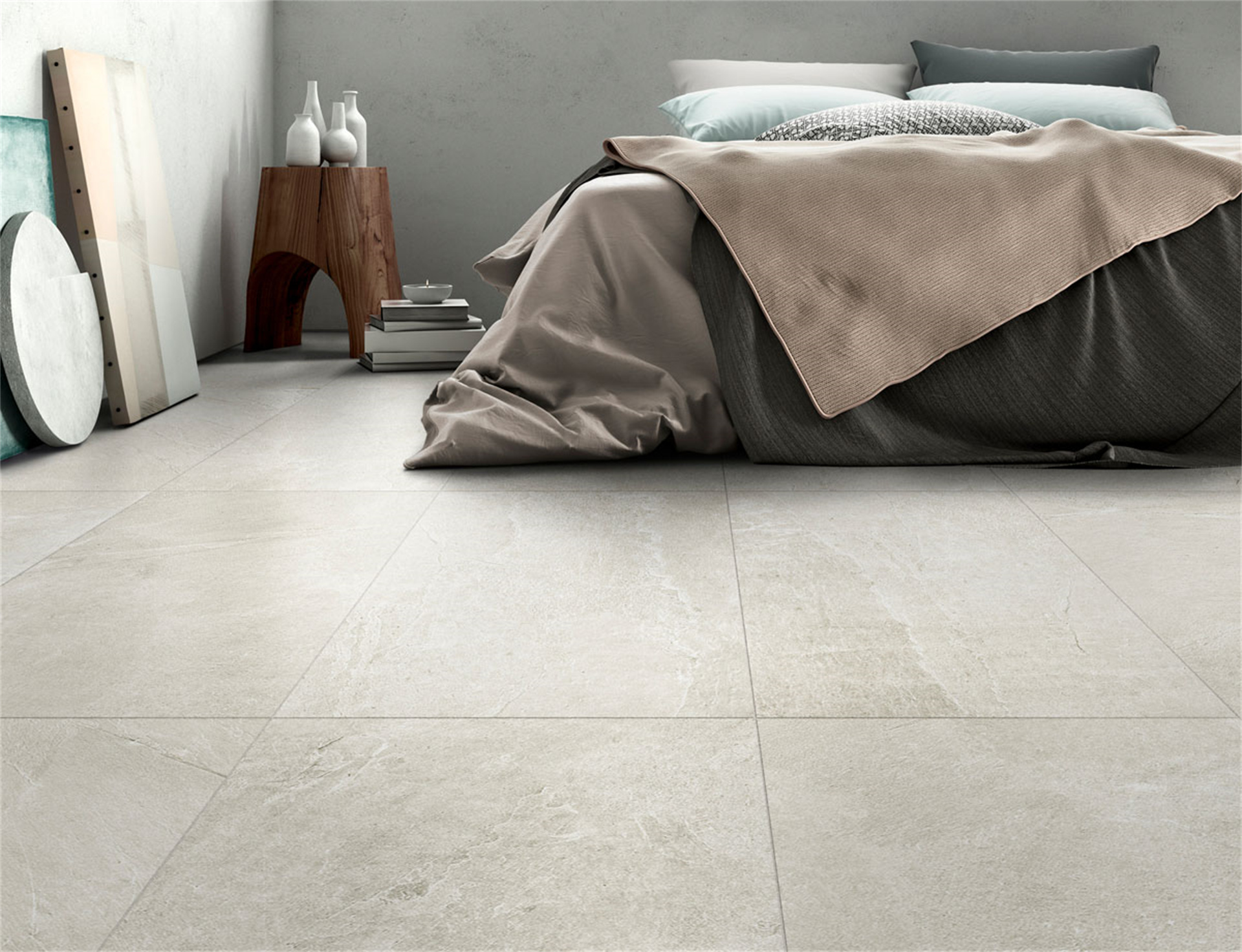 grey porcelain floor tiles